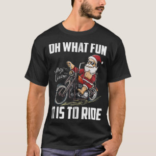 T-shirt Santa Claus équitation Moto Vélo Cool Vélo Chri