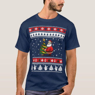 T-shirt Santa Claus Fir Tree Ugly Christmas