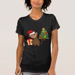 T-shirt santa claus monkey emoji