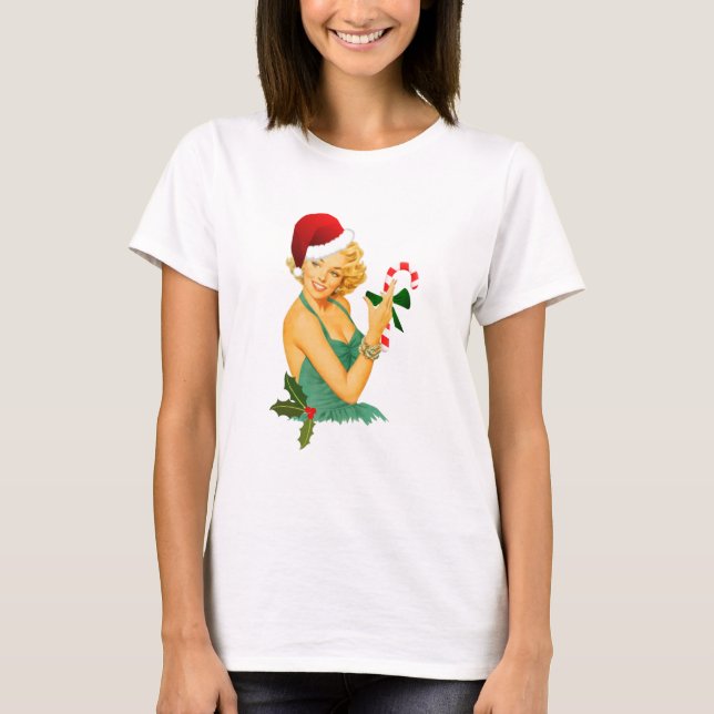 T-shirt santa claus pin up (Devant)