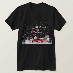 T-shirt Santa Claus, Snowman Merry Christmas Holiday