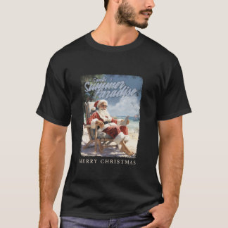 T-shirt Santa Claus sur la plage vous souhaite un joyeux C