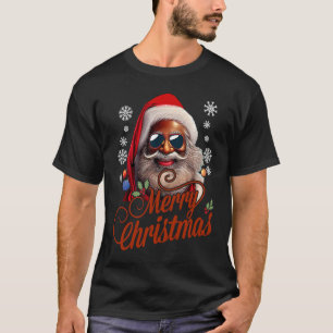 T-shirt Santa Claus Xmas Père Noël Noir afro-américain afr