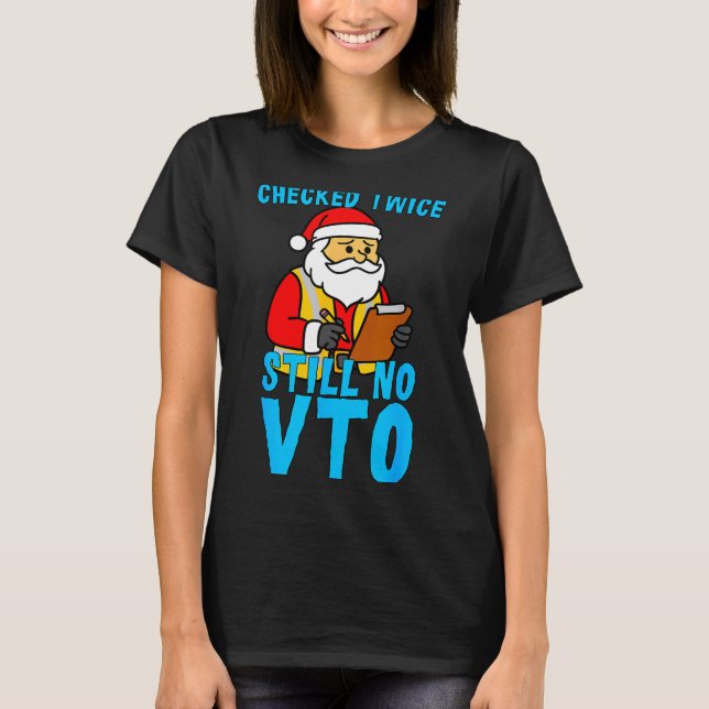 T-shirt Santa Coworker Christmas Swagazon Checked Twice St (Devant)