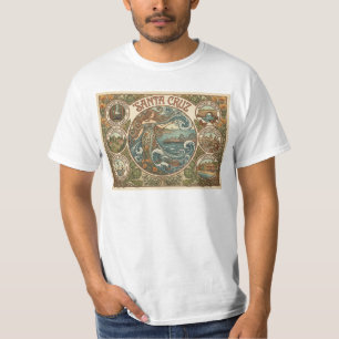 T-shirt Santa Cruz Californie Art‑Nouveau Côtière