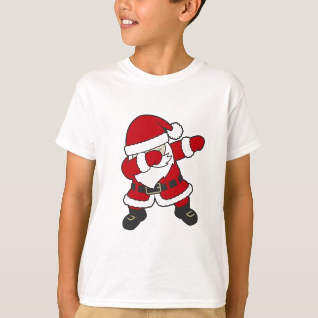 T-shirt Santa Dabbing tee-shirt Christmas Xmas Funny Dab (Devant)