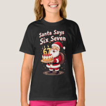 Santa dit Six Sept Meme – Drôle de Père Noël tenan