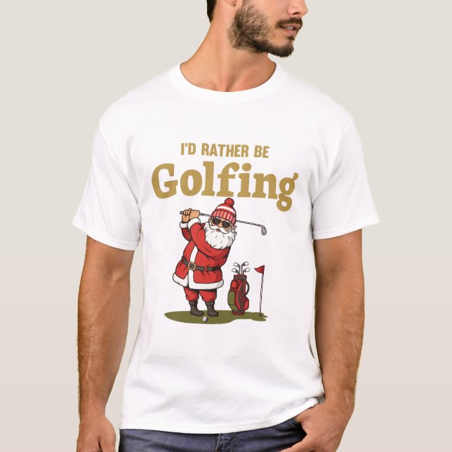 T-shirt Santa Golfing (Devant)