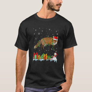 T-shirt Santa Hat Fox illuminations de Noël Animaux