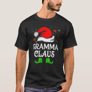 T-shirt Santa Hat Gramma Claus Elf Funny Ugly Christmas Sw