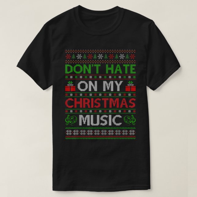 T-shirt Santa Hat Lighting Funny Ugly (Design devant)