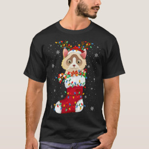 T-shirt Santa Hat Ragdoll Chat Animal En Chaussettes Joyau
