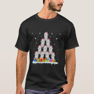 T-shirt Santa Hat Samoyed Amoureux de les chiens Hommes Fe