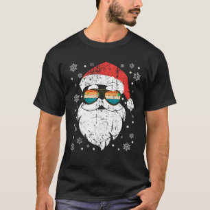 T-shirt Santa Hat Sunglass Noël Mappage Famille Hommes W