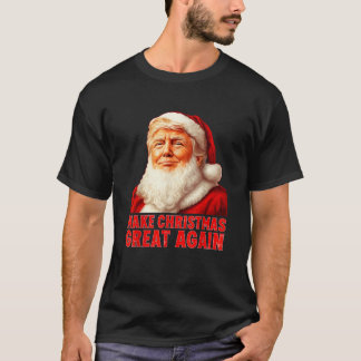 T-shirt Santa Hat Trump Make Christmas Great Again Funny