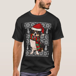T-shirt Santa Hat Xmas Cardigan Welsh Corgi Noël laid