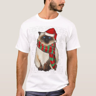T-shirt Santa Hat Xmas Himalayan Chat Ugly Chris