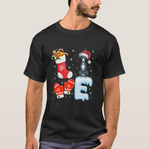 T-shirt Santa Hat Xmas Stocking Holiday Italien Greyhound