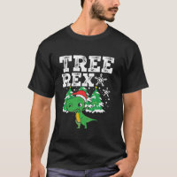 Santa Hat Xmas Tree Rex Dinosaur Noël Long Sl