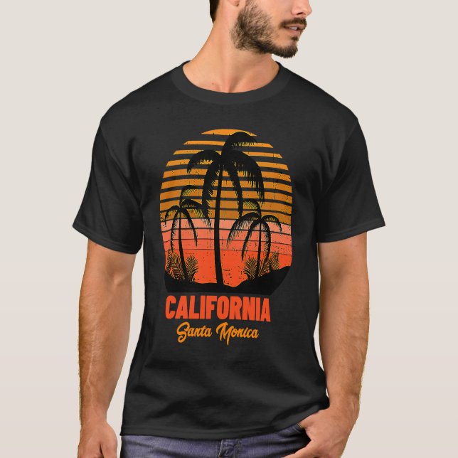 T-shirt Santa Monica California (Devant)