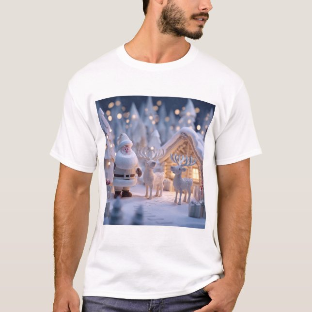 T-shirt Santa’s White Christmas (Devant)