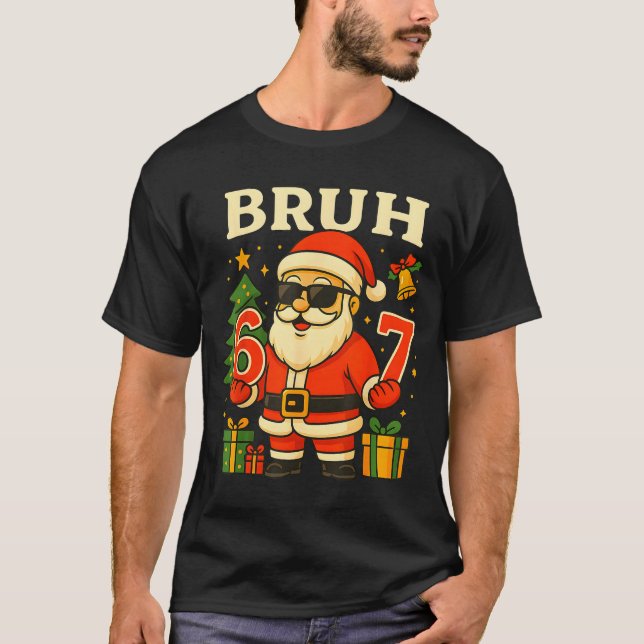 T-shirt Santa Says 67 Bruh Santa Funny Pajamas 67 Meme Chr (Devant)