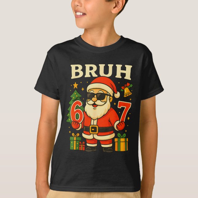 T-shirt Santa Says 67 Bruh Santa Funny Pajamas 67 Meme Chr (Devant)