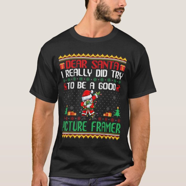 T-shirt Santa Try To Be A Good Picture Framer - Funny Chri (Devant)