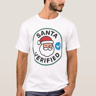 T-shirt Santa Verified Modern Christmas Social Media Humor