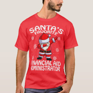 T-shirt Santas Administratrice préférée de l'aide financiè