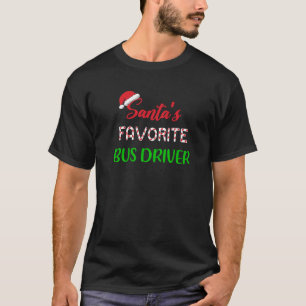 T-shirt Santas conducteur de bus favori Cadeau amusant Chr