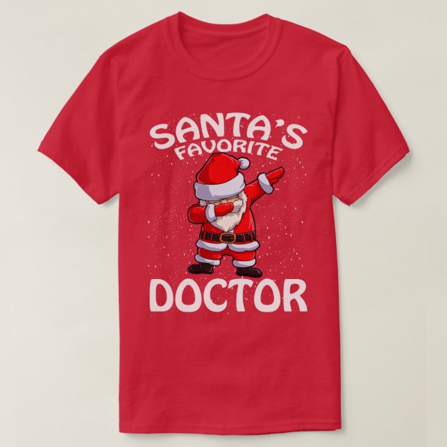 T-shirt Santas Docteur préféré Noël 1 (Design devant)