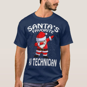 T-shirt Santas Favori Av Technicien Noël