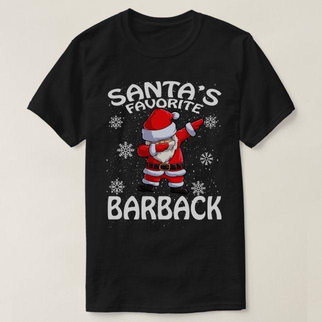 T-shirt Santas Favori Barback Noël (Design devant)