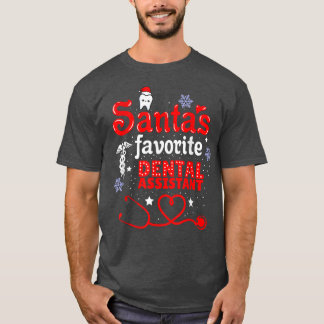 T-shirt Santas Favori Dental Assistant Noël