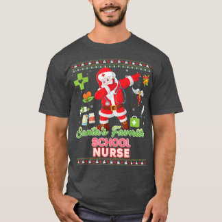 T-shirt Santas Favori École Infirmière Dabbing Père Noël S