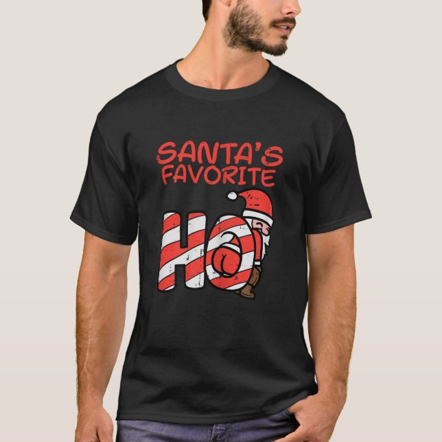 T-shirt Santas Favori Funny Naughty Noël Adulte Favori Noë (Devant)