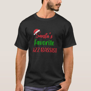 T-shirt Santas Favori Jazz Bhelp Funny Cadeau basse jazz