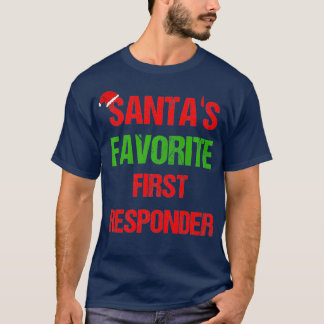 T-shirt Santas Favori Premier Répondeur Drôle Noël