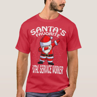 T-shirt Santas Favori Service Postal Travailleur Noël