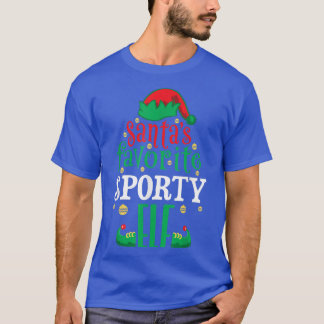 T-shirt Santas Favori Sporty Elf Christmas Matching 