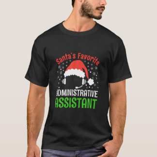 T-shirt Santa's Favorite Administrative Assistant Christma