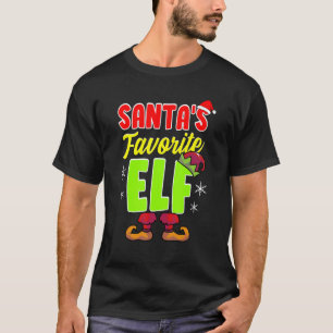 T-shirt Santa's Favorite Elf Group Matching Family Christm
