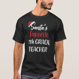 T-shirt Santas Favorite Enseignant de 12e année Noël