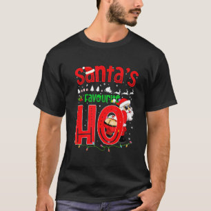 T-shirt Santas Favorite Ho Père Noël Favorite Ho Filles Ch