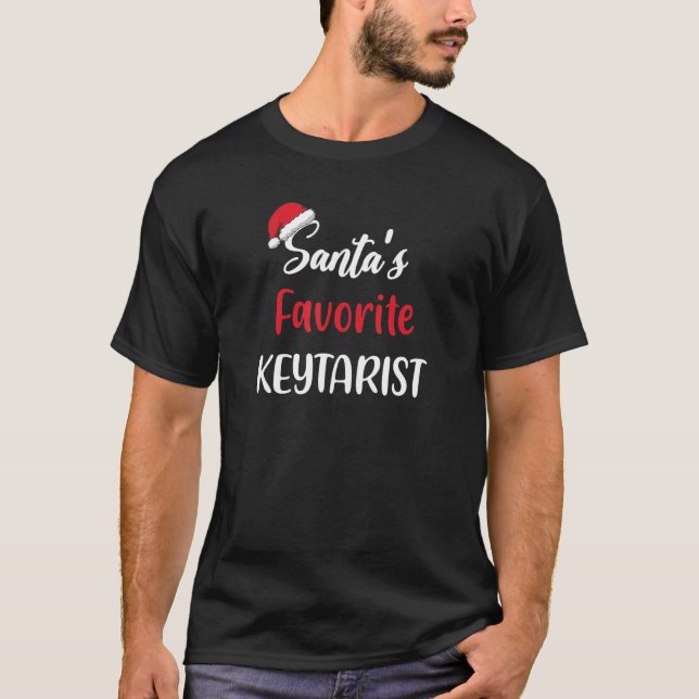 T-shirt Santas Favorite Keytarist   Christmas keytar   Paj (Devant)
