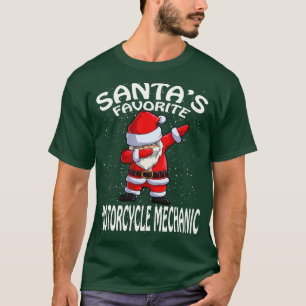 T-shirt Santas Favorite Moto Mécanique Noël
