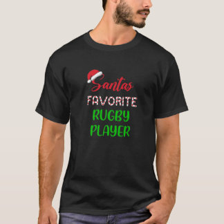 T-shirt Santa's Favorite Rugby Player Christmas Rugby