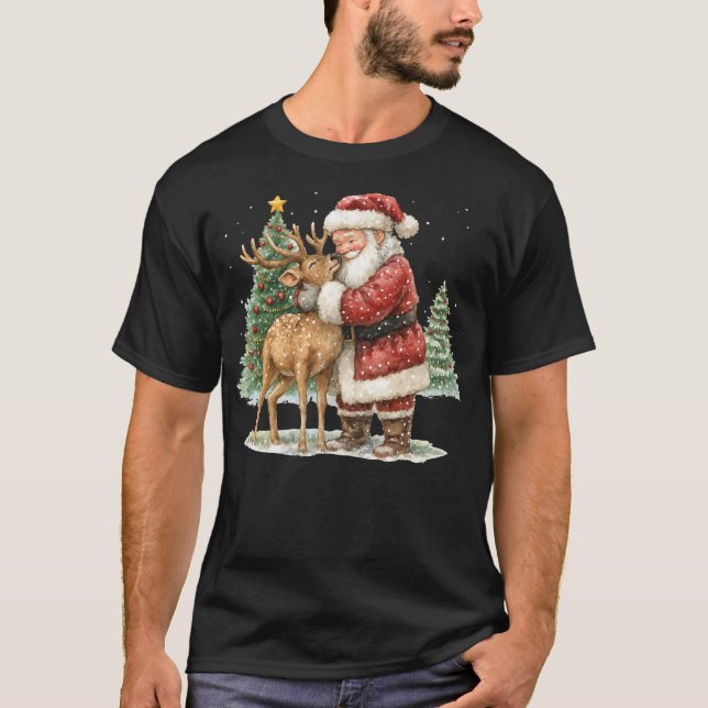 T-shirt Santa's Gentle Hug (Devant)