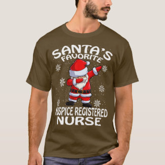 T-shirt Santas Hôpital favori Infirmière inscrite Noël